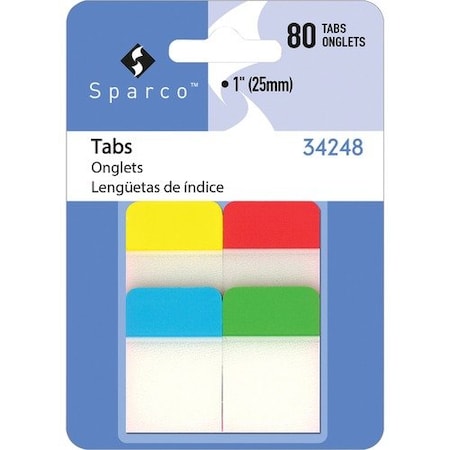 Sparco Durable TabsWrite-On Tabs1in, PK4 SPR34248